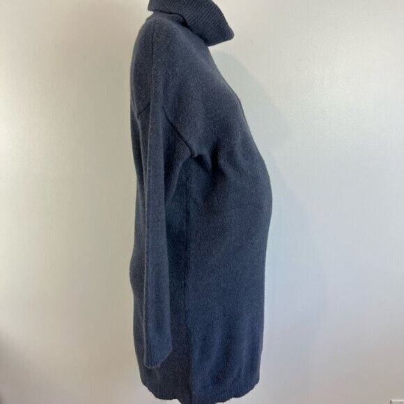 Rose Maternite S Blue Maternity Wool Blend Sweater Dress Pregnancy Turtleneck - Picture 3 of 11
